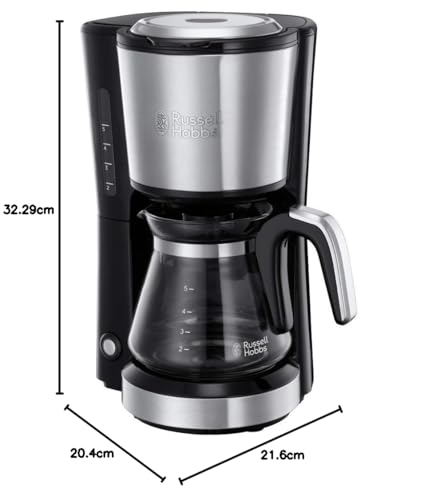 Kompakte Filterkaffeemaschine mit Glaskanne 0,6 L, 1–5 Tassen