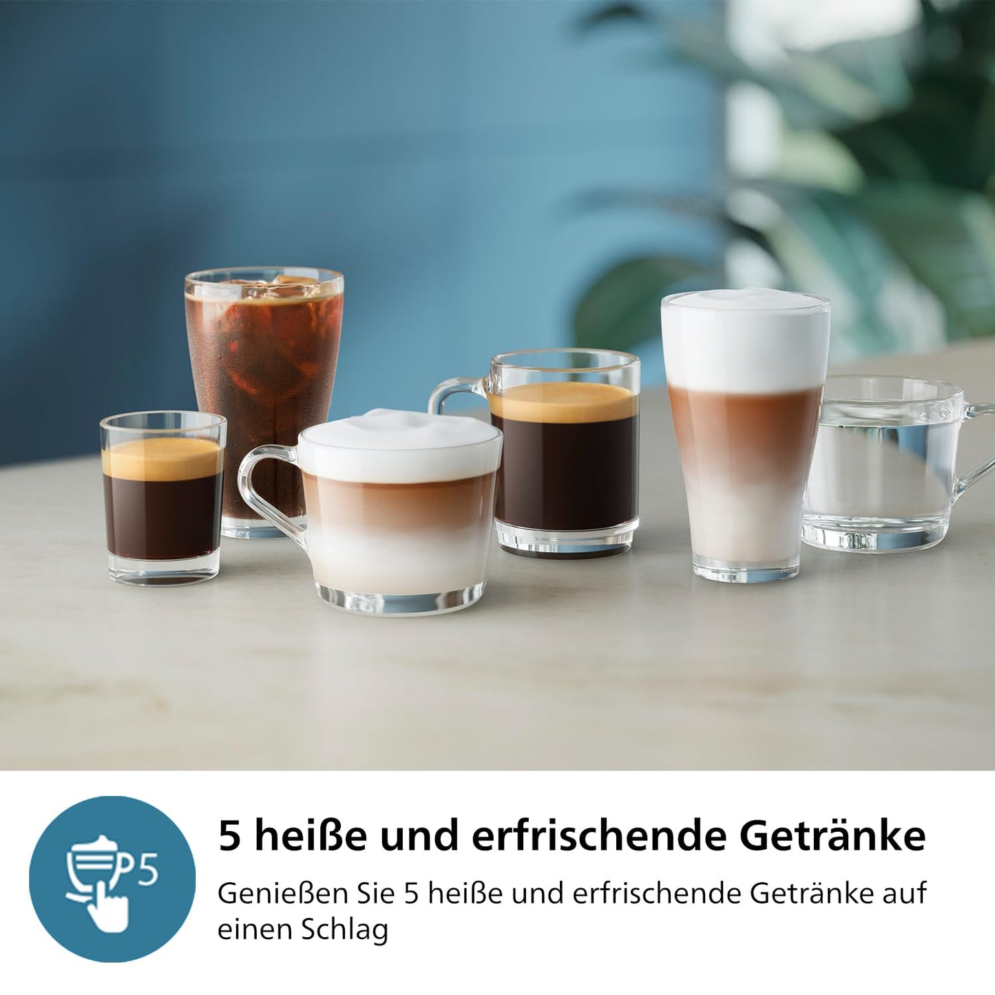 Kaffeevollautomat mit Touch-Display und Milchaufschäumer