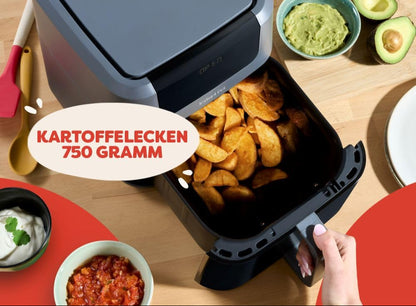 Heißluftfritteuse 5L – 4-in-1 Frittieren, Backen, Aufwärmen & Trocknen, Grau
