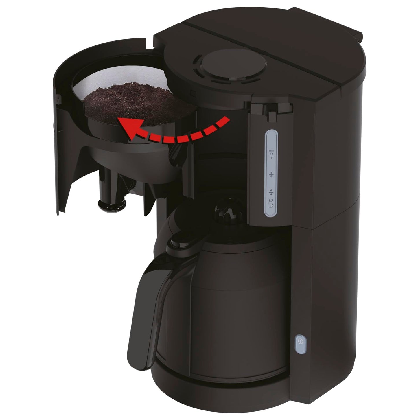 Filterkaffeemaschine 1 L mit Thermokanne, 800 W, 10–15 Tassen