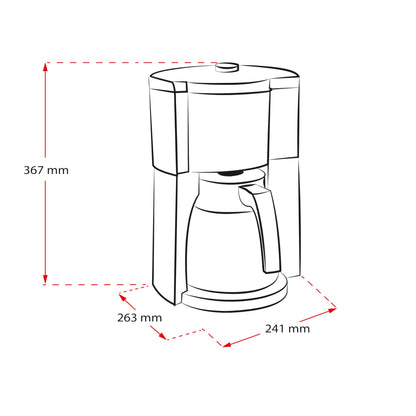 Filterkaffeemaschine mit Thermokanne und Timer, bis zu 10 Tassen