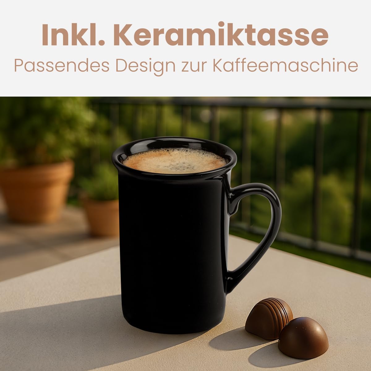 Clatronic 1-Tassen Filterkaffeemaschine mit Keramiktasse (KA 3356)