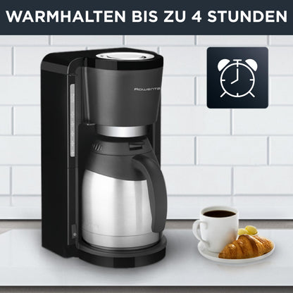 Filterkaffeemaschine mit Edelstahl-Thermokanne 1,25 L, 10–15 Tassen