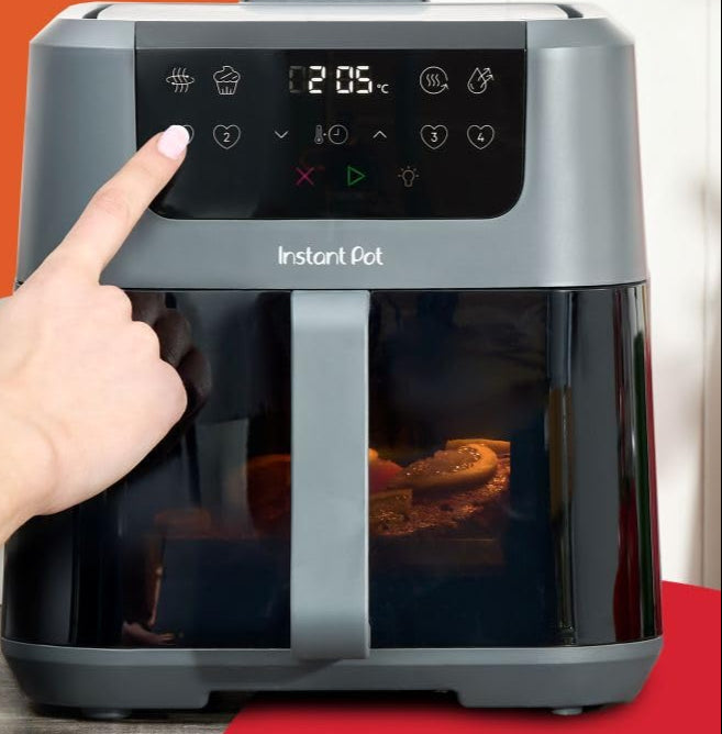 Heißluftfritteuse 5L – 4-in-1 Frittieren, Backen, Aufwärmen & Trocknen, Grau