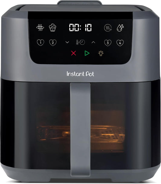 Heißluftfritteuse 5L – 4-in-1 Frittieren, Backen, Aufwärmen & Trocknen, Grau