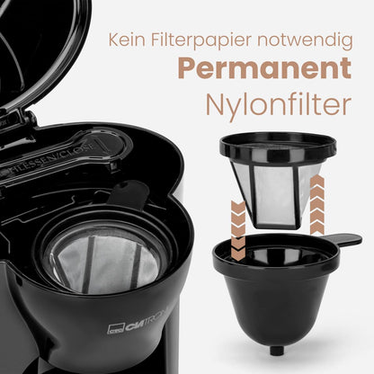 Clatronic 1-Tassen Filterkaffeemaschine mit Keramiktasse (KA 3356)