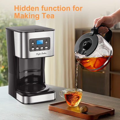 Filterkaffeemaschine mit Glaskanne für 10 Tassen, 1000 W