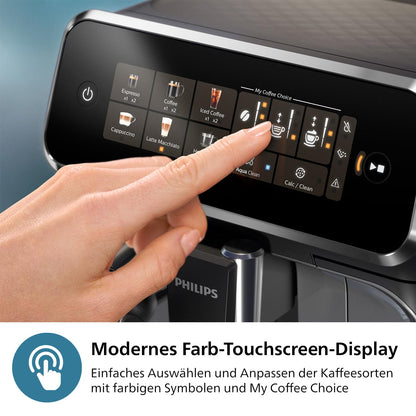 Kaffeevollautomat mit Touch-Display und Milchaufschäumer