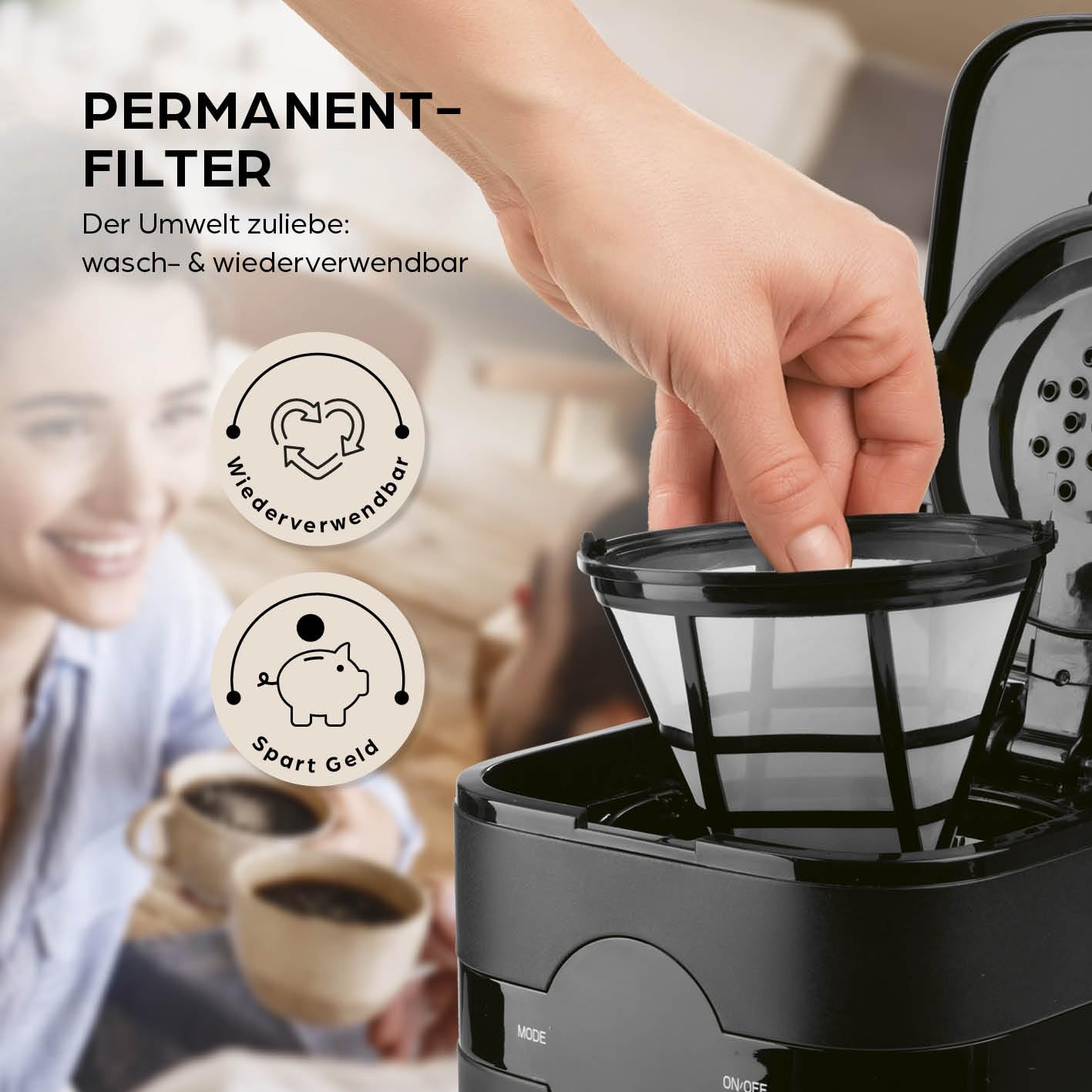 Barista Filterkaffeemaschine mit Thermokanne 8 Tassen