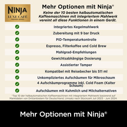 Ninja Luxe Premier 3-in-1 Kaffeemaschine ES601EU